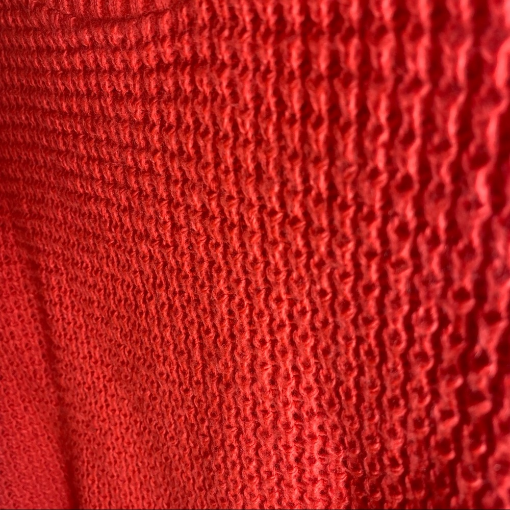 PACSUN LA HEARTS chunky long sleeve crew neck knit sweater pink red size large - Picture 4 of 4